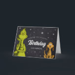 Grinch Chalkboard Birthday Kort<br><div class="desc">Grattis på födelsedagen till dig! Anpassa det här dr Seuss-födelsedagskortet till ditt barns namn.</div>