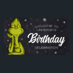 Grinch Chalkboard Birthday Poster<br><div class="desc">Kolla in den här roligten dr Seuss Grinch chalkboard-födelseattecken.</div>