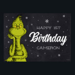Grinch Chalkboard Birthday Poster<br><div class="desc">Kolla in den här roligten dr Seuss Grinch chalkboard-födelseattecken.</div>