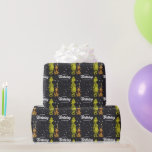 Grinch Chalkboard Birthday Presentpapper<br><div class="desc">Kasta födelsedagspressen i roligten dr Seuss Chalkboard Birthday wrap. Anpassa med namn.</div>