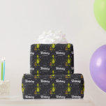 Grinch Chalkboard Birthday Presentpapper<br><div class="desc">Kasta födelsedagspressen i roligten dr Seuss Chalkboard Birthday wrap. Anpassa med namn.</div>
