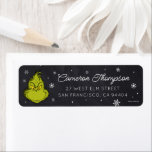 Grinch Chalkboard Birthday Returadress Etikett<br><div class="desc">Lägg till den här roligten dr Seuss Grinch Return-adressetikett till vilket kuvert som helst.</div>