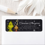 Grinch Chalkboard Birthday Returadress Etikett<br><div class="desc">Lägg till den här roligten dr Seuss Grinch Return-adressetikett till vilket kuvert som helst.</div>