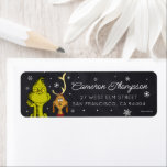 Grinch Chalkboard Birthday Returadress Etikett<br><div class="desc">Lägg till den här roligten dr Seuss Grinch Return-adressetikett till vilket kuvert som helst.</div>