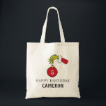 Grinch Chalkboard Birthday Tygkasse<br><div class="desc">Fira din Födelsedagsfest i år med den söta dr Seuss chalkboard tote bags. Anpassa genom att lägga till informationen om firande.</div>