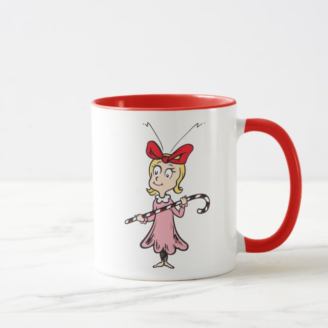 Grinch | Cindy-Lou Vem - Holding Candy cane Mugg (Höger)