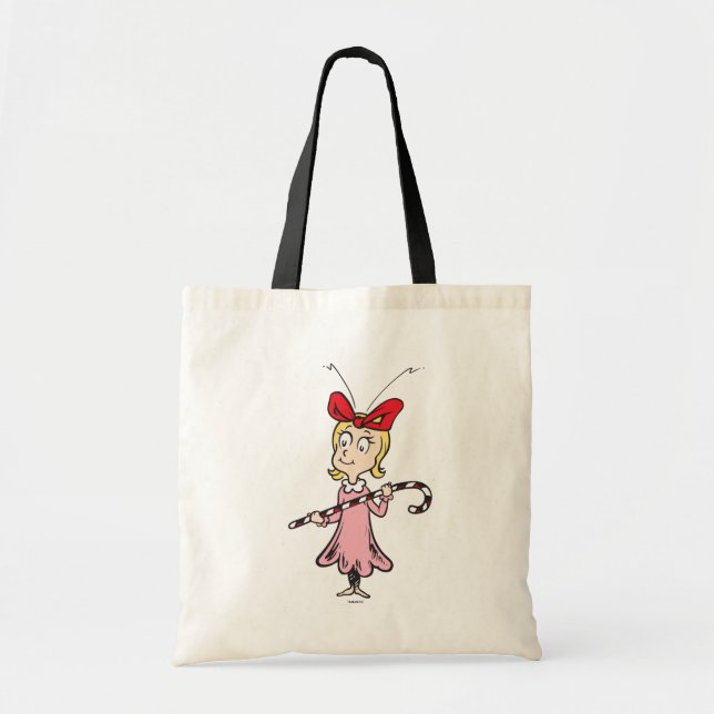 Grinch | Cindy-Lou Who - Håller Candy Cane Tygkasse (Framsidan)