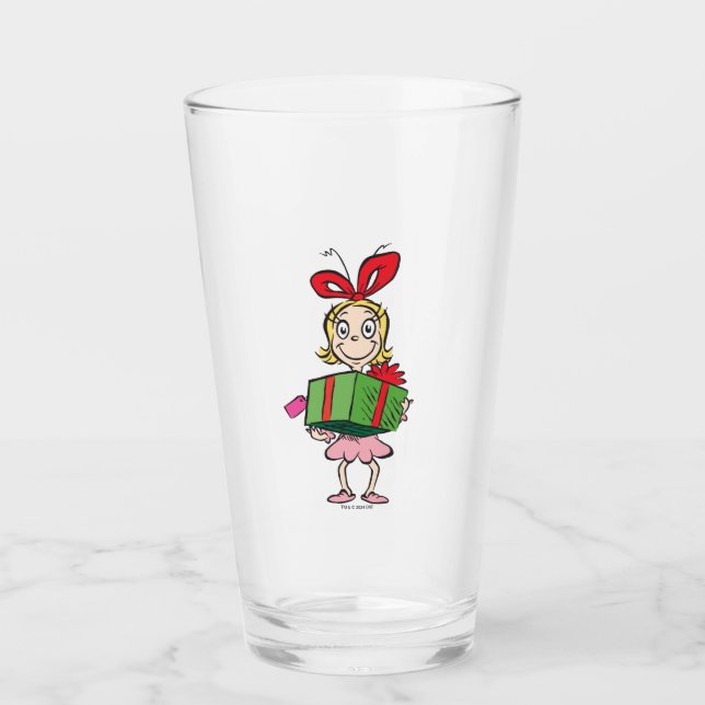 Grinch | Cindy-Lou Who - Håller Present Glaskopp (Framsida)