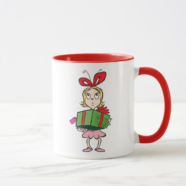 Grinch | Cindy-Lou Who - Håller Present Mugg (Höger)