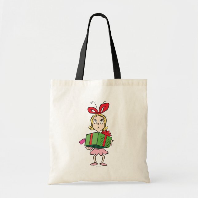 Grinch | Cindy-Lou Who - Håller Present Tygkasse (Framsidan)