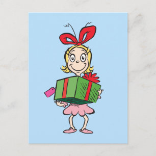 Grinch Cindy-Lou Who - Håller Present Vykort