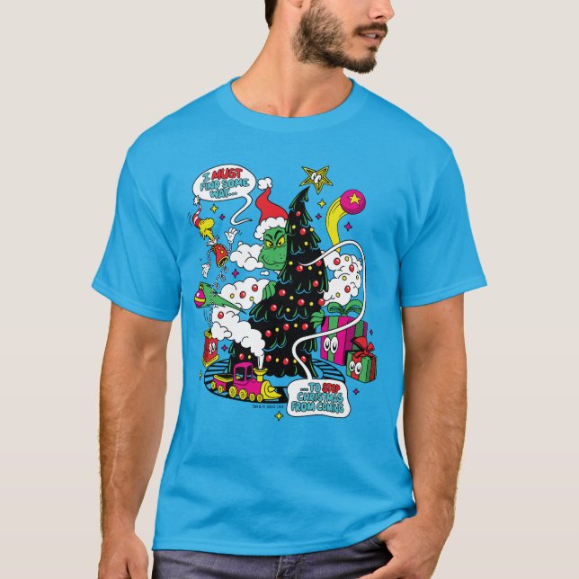 Grinch Colorful julgrafik T Shirt (Framsida)