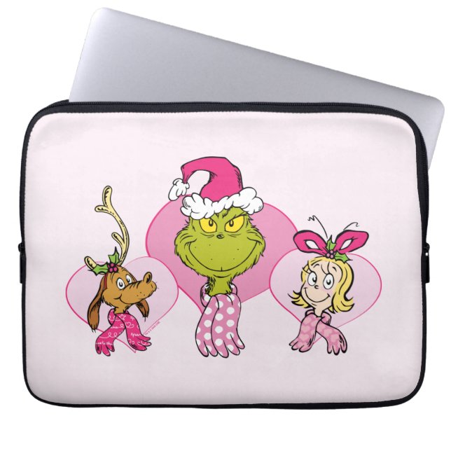 Grinch Crew in Pink Valentine's Portrait Laptop Fodral (Framsidan)