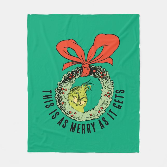 Grinch | Det är så glatt det blir Fleecefilt (Framsidan)