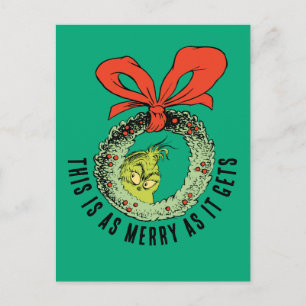 Grinch   Det är så glatt det blir Helg Vykort