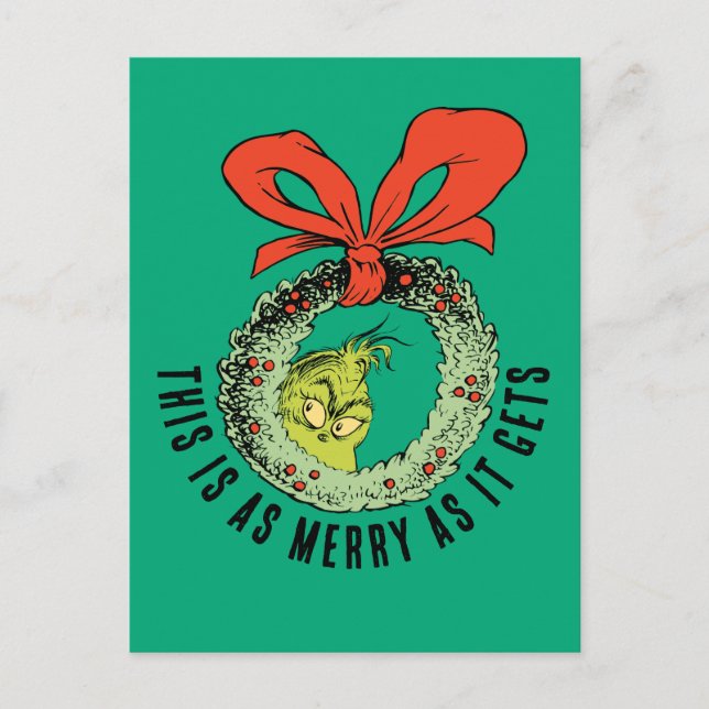 Grinch | Det är så glatt det blir Helg Vykort (Framsida)
