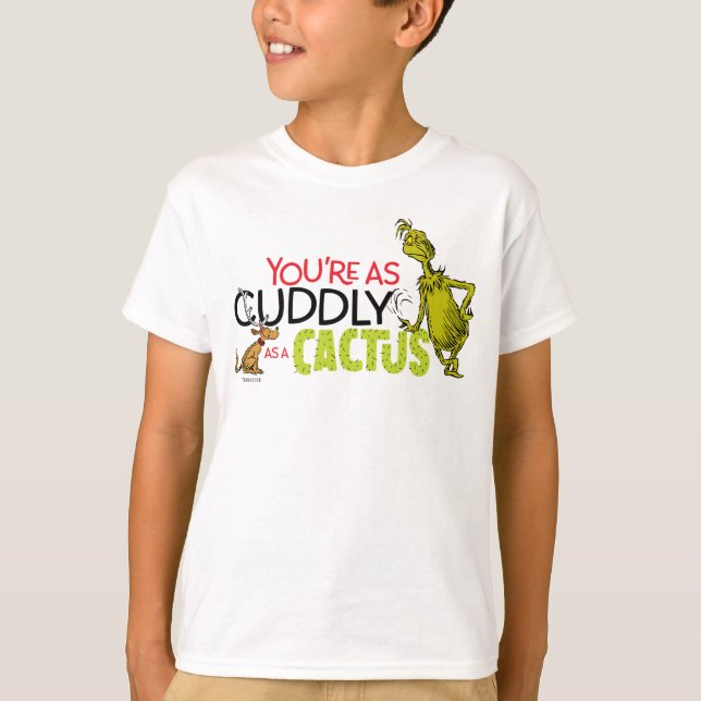Grinch | Du är lika dum som Cactus T Shirt (Framsida)