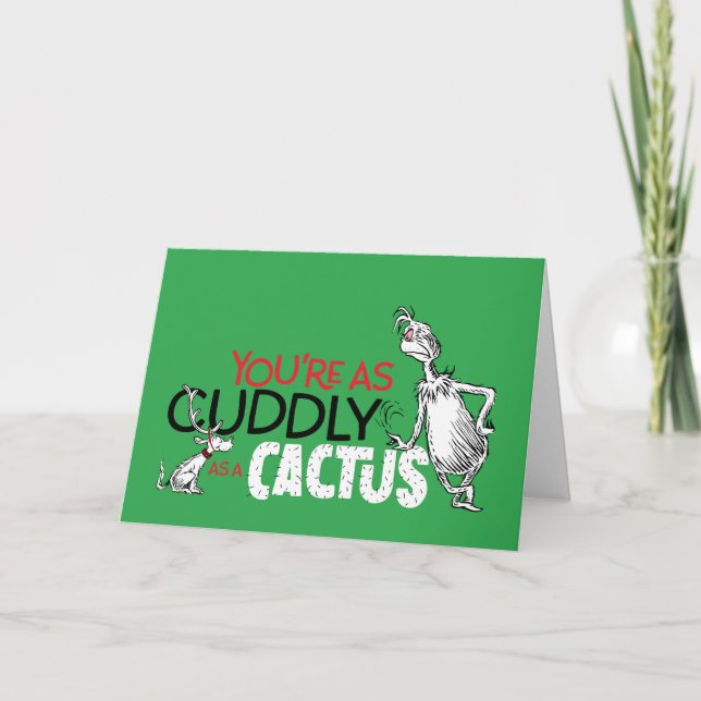 Grinch | Du är så mysig som en Kaktus Citat Kort (Framsida)