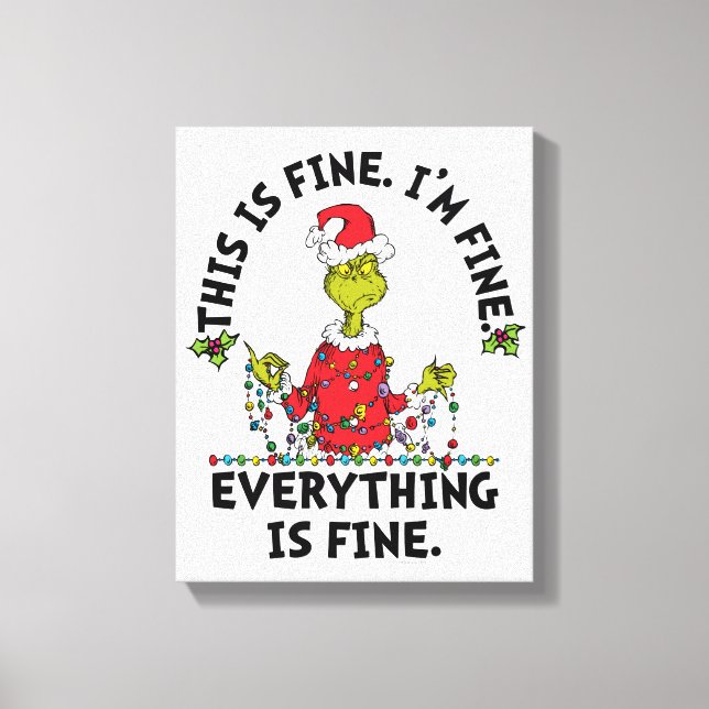 Grinch | Everything is Fine Canvastryck (Framsida)