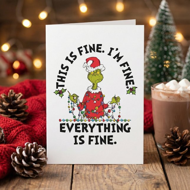 Grinch | Everything is Fine Helgkort (Skapare uppladdad)
