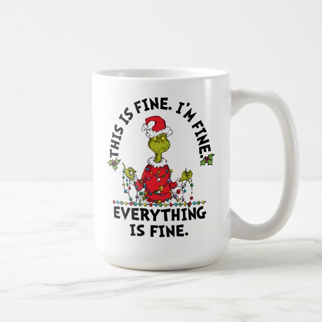 Grinch | Everything is Fine Kaffemugg (Höger)