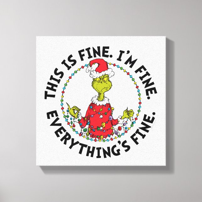 Grinch | Everything's Fine Canvastryck (Framsida)