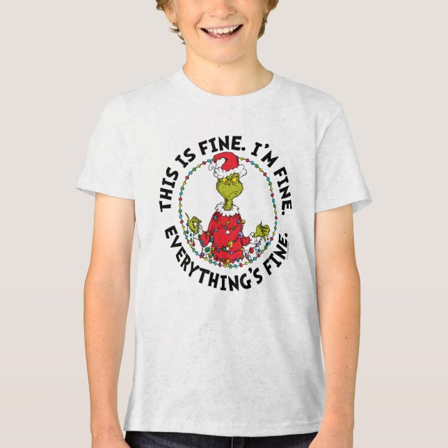 Grinch | Everything's Fine T Shirt (Framsida)