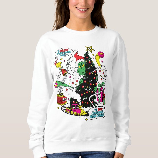 Grinch Färgglad Jul Grafik T Shirt (Framsida)