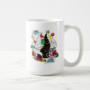 Grinch Färgrik Jul Grafik Kaffemugg