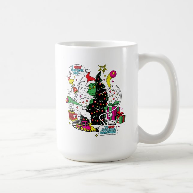 Grinch Färgrik Jul Grafik Kaffemugg (Höger)