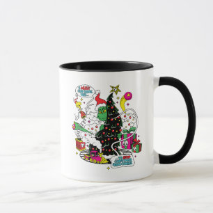 Grinch Färgrik Jul Grafik Mugg