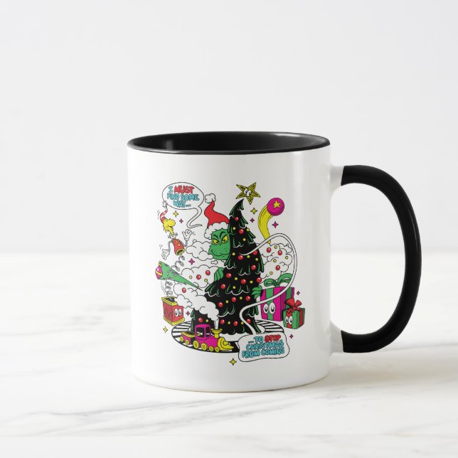 Grinch Färgrik Jul Grafik Mugg (Höger)