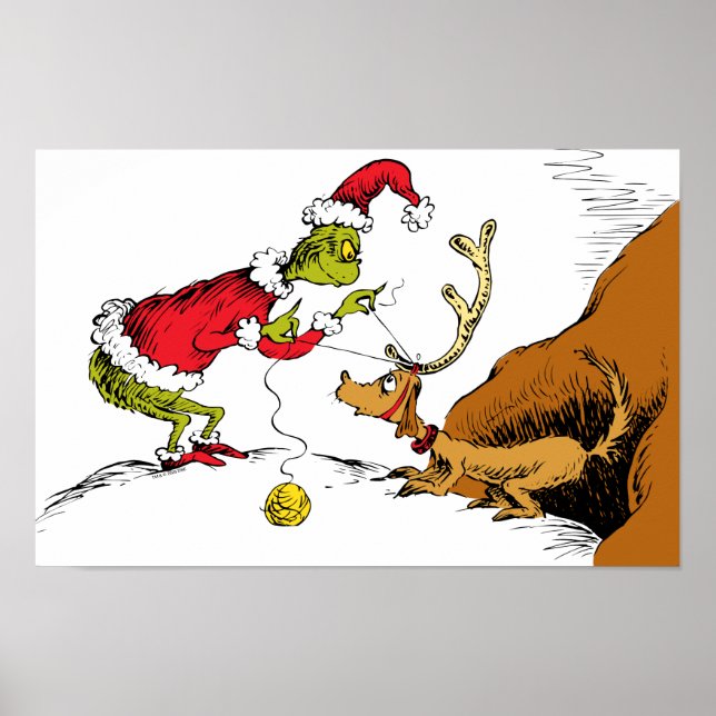 Grinch förbereder Max renen Poster (Framsidan)