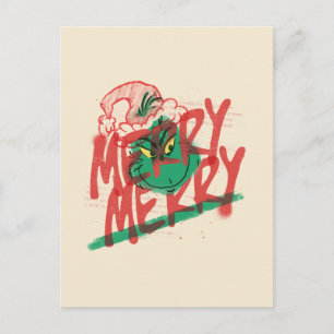 Grinch Glad Glad Grunge Grafik Vykort
