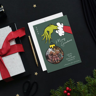 Grinch Glad Grinchjul Familjefoto Jul