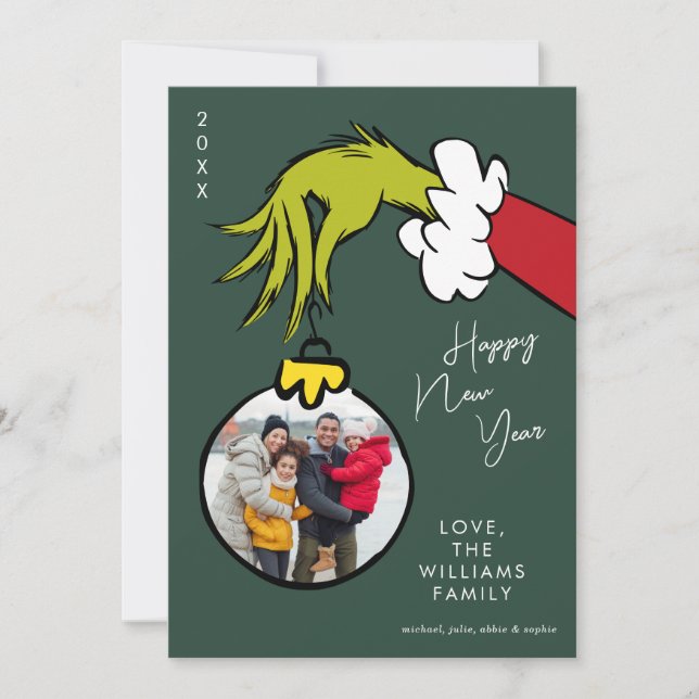 Grinch | Gott Nytt År - Högtidlig Foto (Framsida)