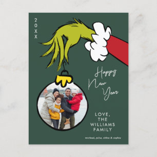 Grinch Gott Nytt År - Högtidsfoto Helg Vykort