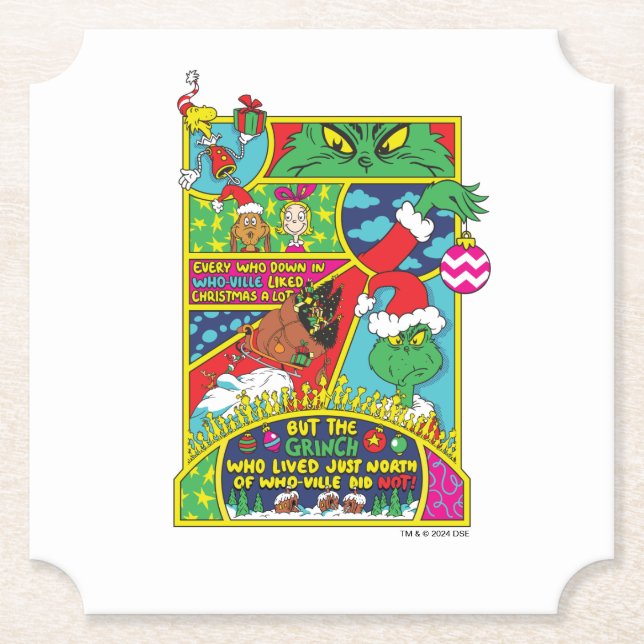 Grinch | Grafik för Tecknad Underlägg Papper (Framsida)