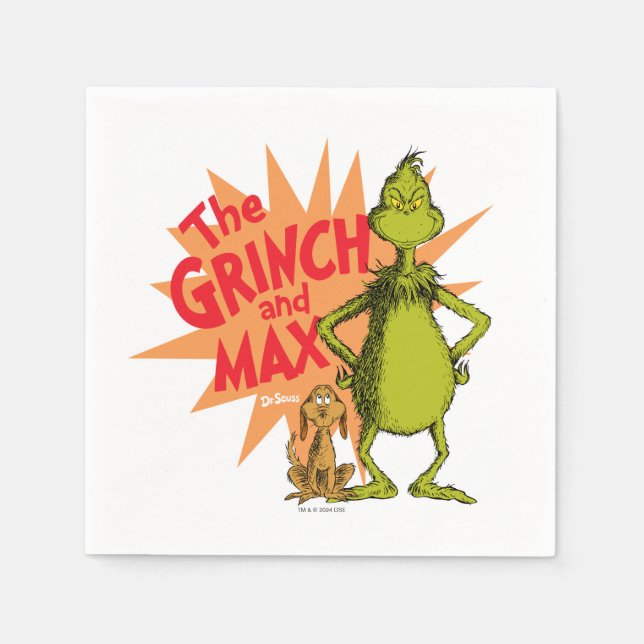 Grinch | Grinch & Max Starburst Pappersservett (Framsidan)