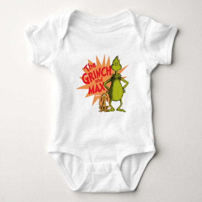 Grinch | Grinch & Max Starburst T Shirt (Framsida)