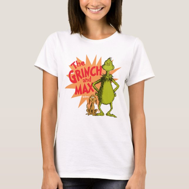 Grinch | Grinch & Max Starburst T Shirt (Framsida)