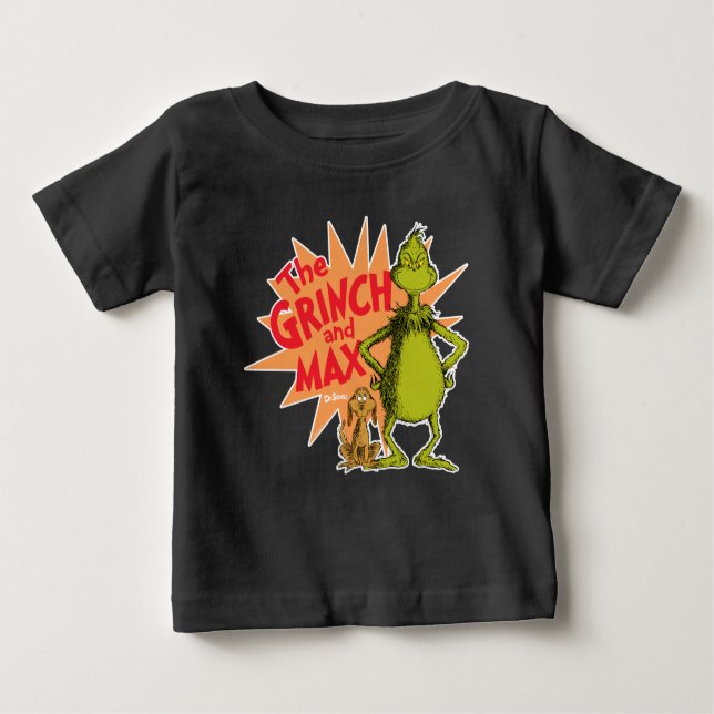 Grinch | Grinch & Max Starburst T Shirt (Framsida)