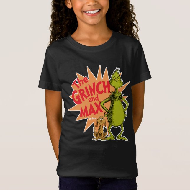 Grinch | Grinch & Max Starburst T Shirt (Framsida)