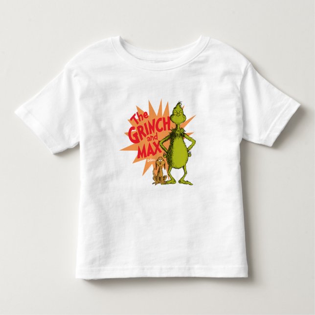 Grinch | Grinch & Max Starburst T Shirt (Framsida)
