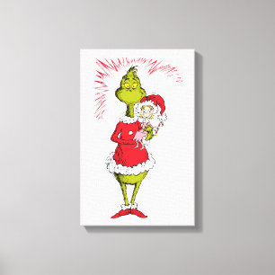 Grinch håller Cindy Lou Who Canvastryck
