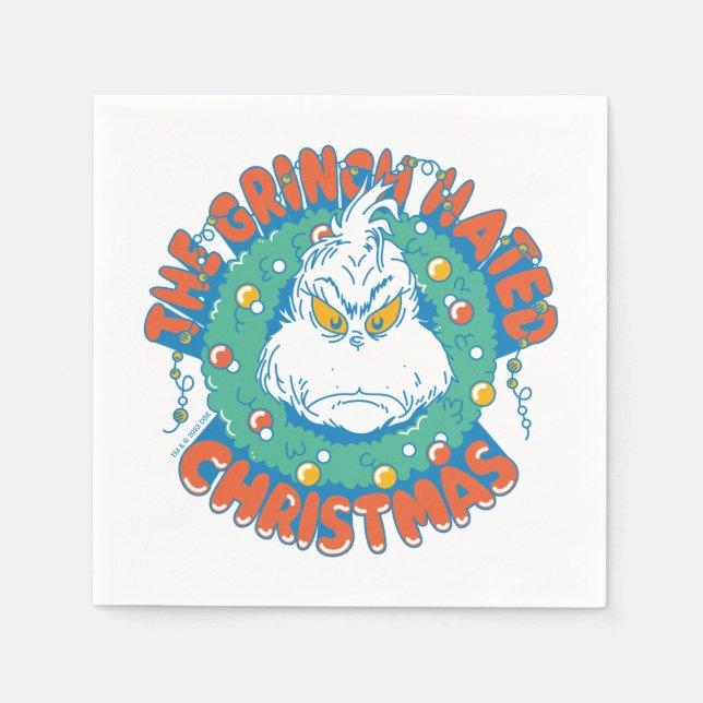 Grinch hatade jul pappersservett (Framsidan)