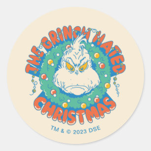 Grinch hatade julen runt klistermärke