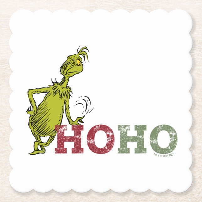 Grinch | Ho Ho Ho Underlägg Papper (Framsida)