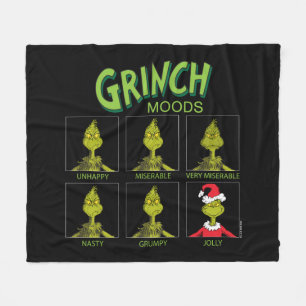Grinch Humördiagram julutgåva Fleecefilt