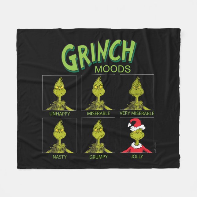 Grinch | Humördiagram julutgåva Fleecefilt (Framsidan (Horisontell))